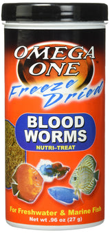 Gusanos de sangre liofilizados Omega One 0.96oz.