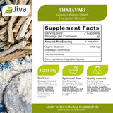 Suplemento polvo  orgánicas Shatavari de 1200 mg  60 cáp