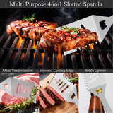 Juego de Utensilios de Parrilla 30pcs ROMANTICIST, Acero Inoxidable
