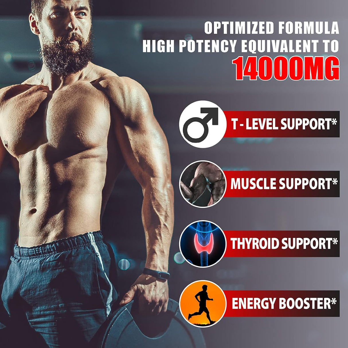 Suplementos Alimenticios T-Booster Supreme 14000 mg  60 cáp