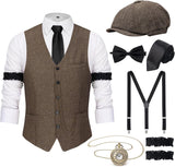 Conjunto de Accesorios YESSA para Hombre 1920s Gatsby Gangster