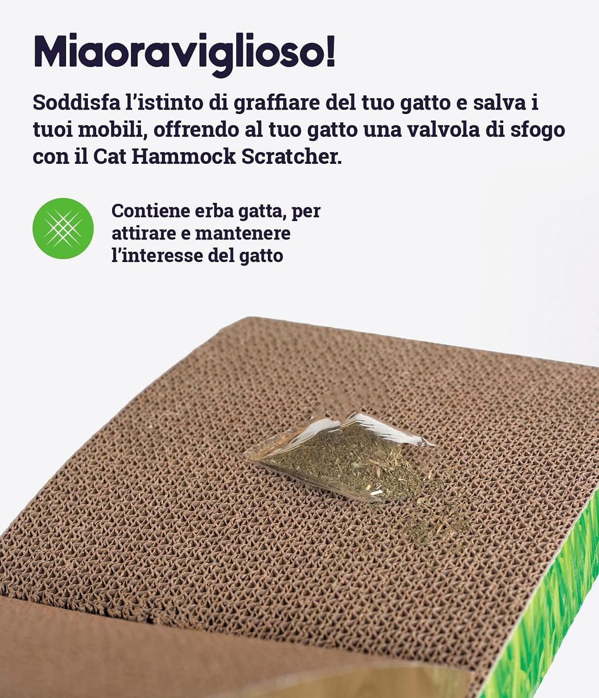 Rascador de cartón para gatos sofá y lugar de juegos