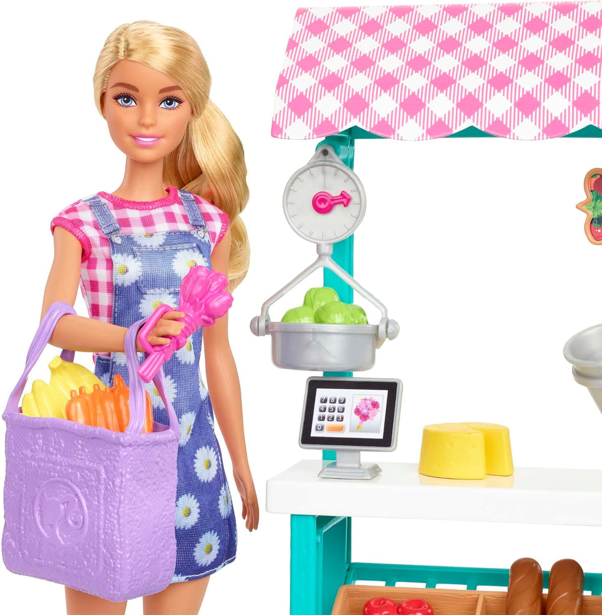 Barbie Careers Juego de Mercado con Muñeca Blonde y Accesorios