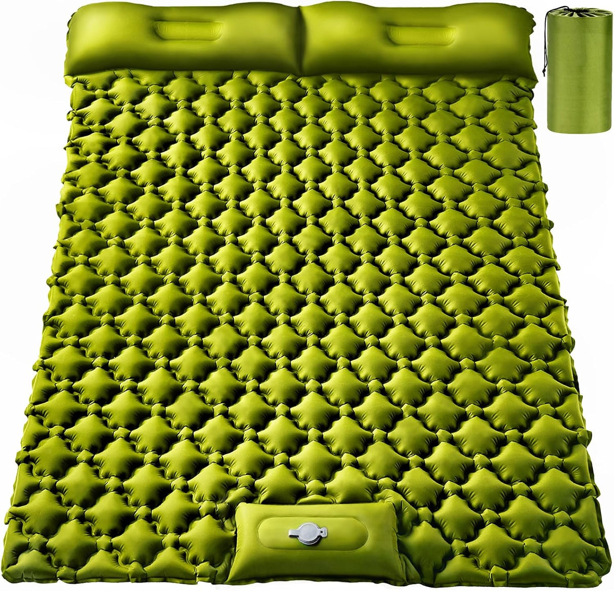 Colchón Doble Ultraligero Autoinflable con Bomba y Almohada