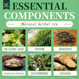 Té Detox de Pulmón, Mullein, 15 bolsitas, Alivio Congestión