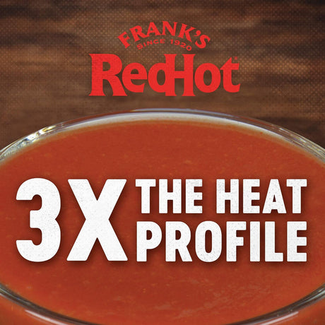 Frank's RedHot Xtra - Salsa picante de pimienta de cayena picante, 1 galón, un galón de salsa picante de pimienta de cayena extra picante con 3 veces el calor, mejor para alas, pizza, acompañamientos, aperitivos, bocados de bar y más