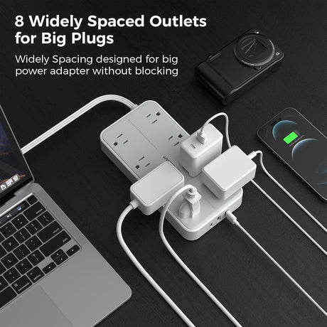 TESSAN - Protector de sobretensiones, cable de extensión