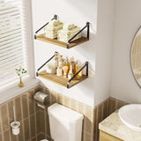 Estantes Flotantes de Madera Love-KANKEI, Set de 2, 16.5x12