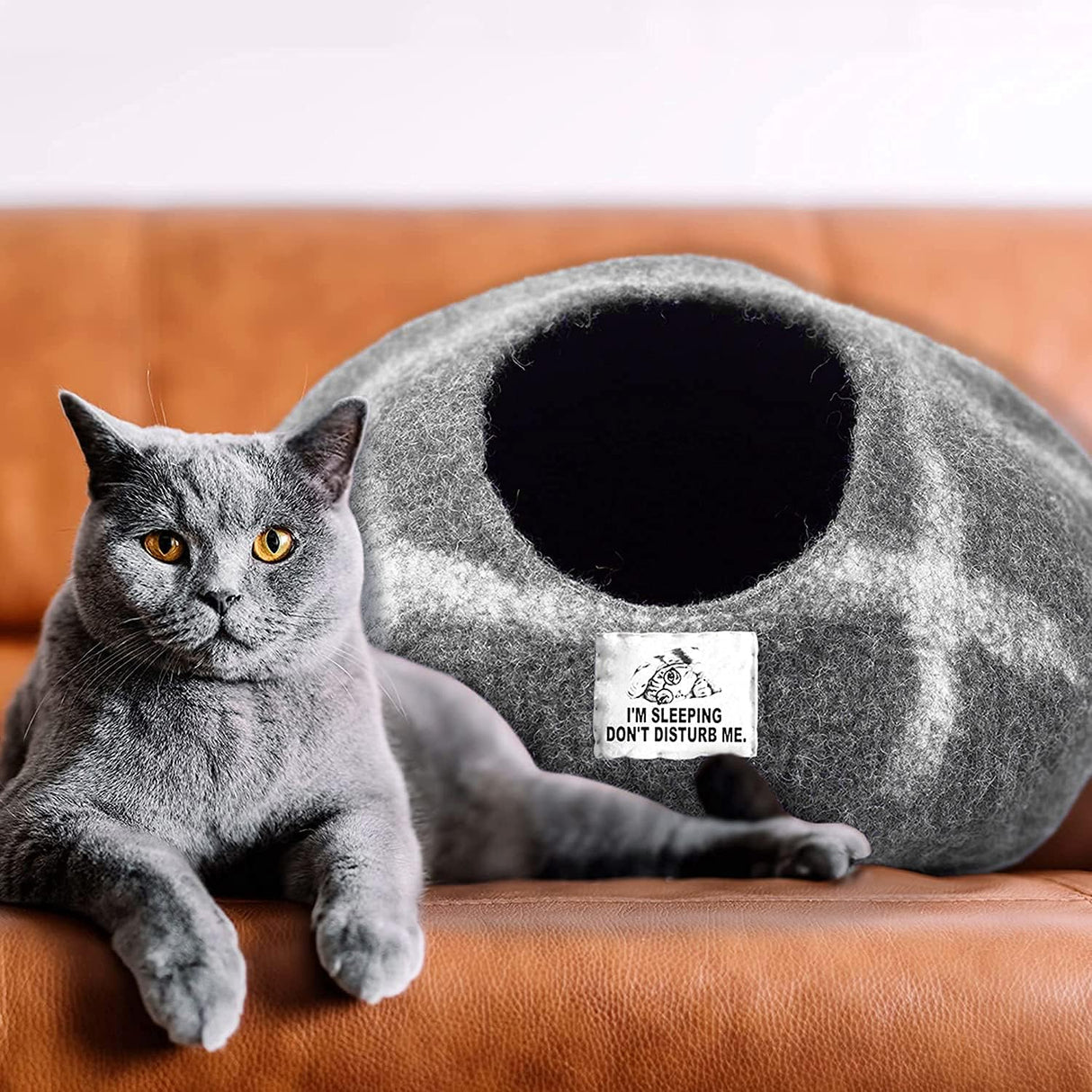 Cueva de Gato de Lana Merina Eco-Friendly - Woolygon - Plegable