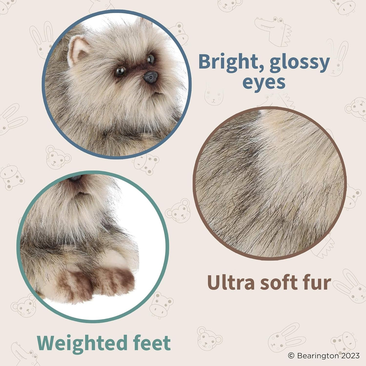 Osito de Peluche Cairn Terrier Bearington 13 Pulgadas Realista