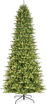 Árbol de Navidad Artificial Slim Fraser Fir Preiluminado 9 pies