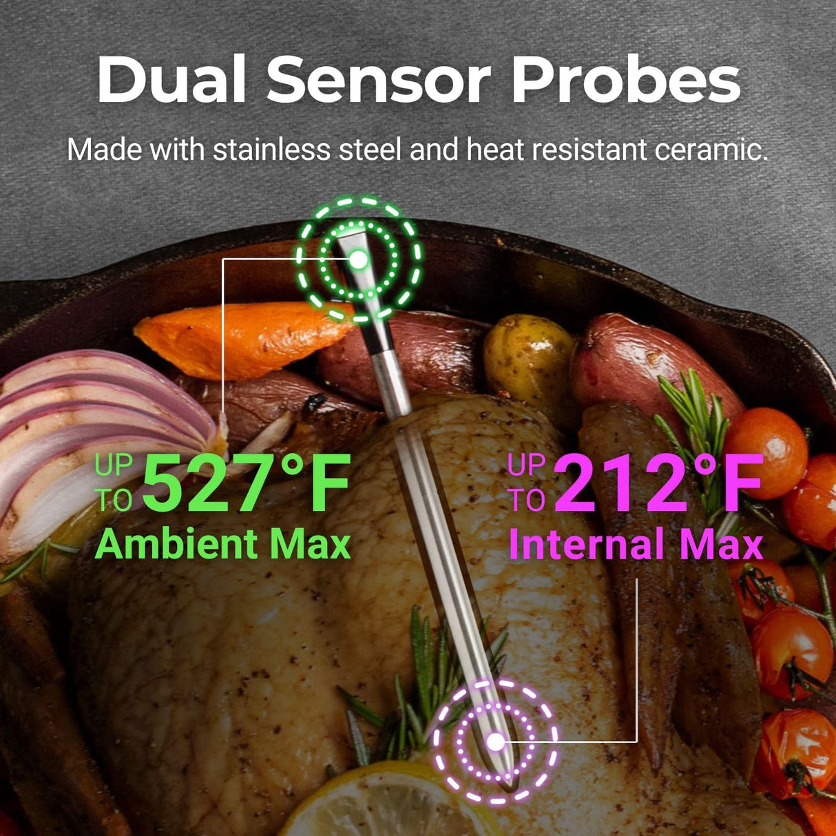 Termómetro de carne inteligente MEATER Block - 4 probes, app