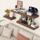 Estantes Flotantes de Madera, Rustic, Set de 2, 36'' x 12