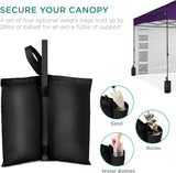 Carpa Plegable 10x10ft con Paredes y 4 Bolsas de Peso