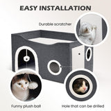 Casa para Gatos Heeyoo - Cueva Grande con Rascador y Pelota
