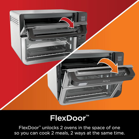 Horno Ninja DCT401 12 en 1, Convección, Air Fry, FlexDoor