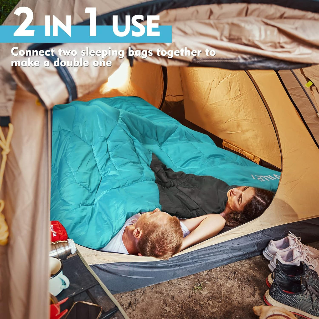 Saco de dormir para camping bolsa de transporte para adultos