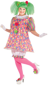 vestido de payaso, rosa, traje estándar