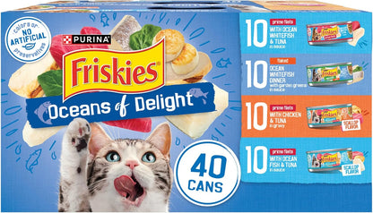 Alimento Húmedo para Gatos Purina Friskies Variedad 40 Latas