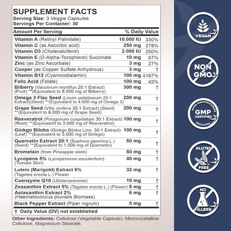 Suplementos de luteína y zeaxantina salud ocular Astaxantina