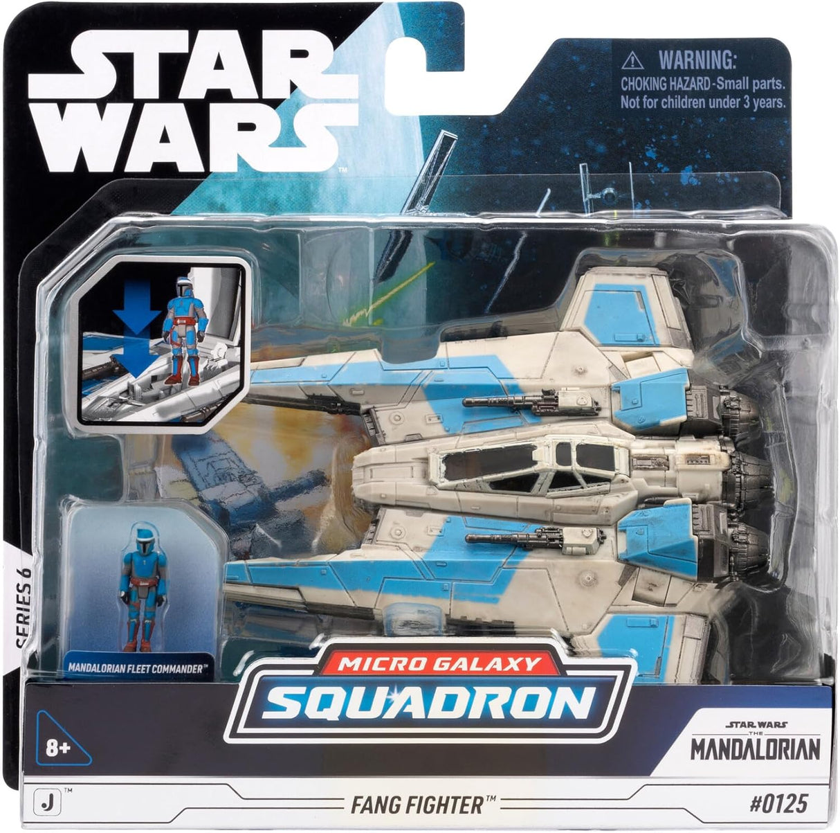 Fang Fighter Star Wars Micro Galaxy con figura de 1 pulgada