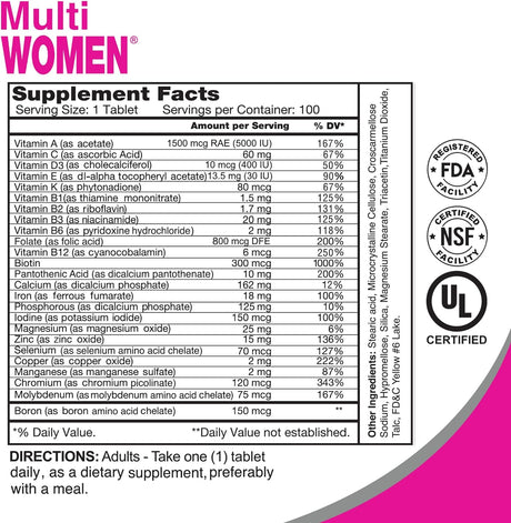 Suplemento Multivitamínico ALFA VITAMINS - 100 Tabletas (2 Pack)