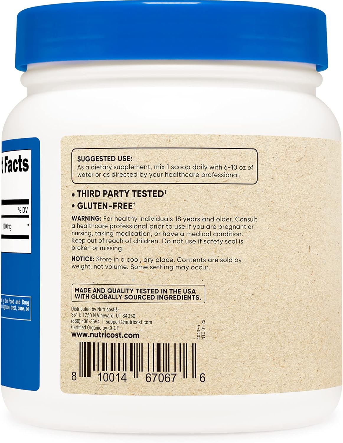 Nutricost Polvo de raíz de astrágalo orgánico de 1 libra