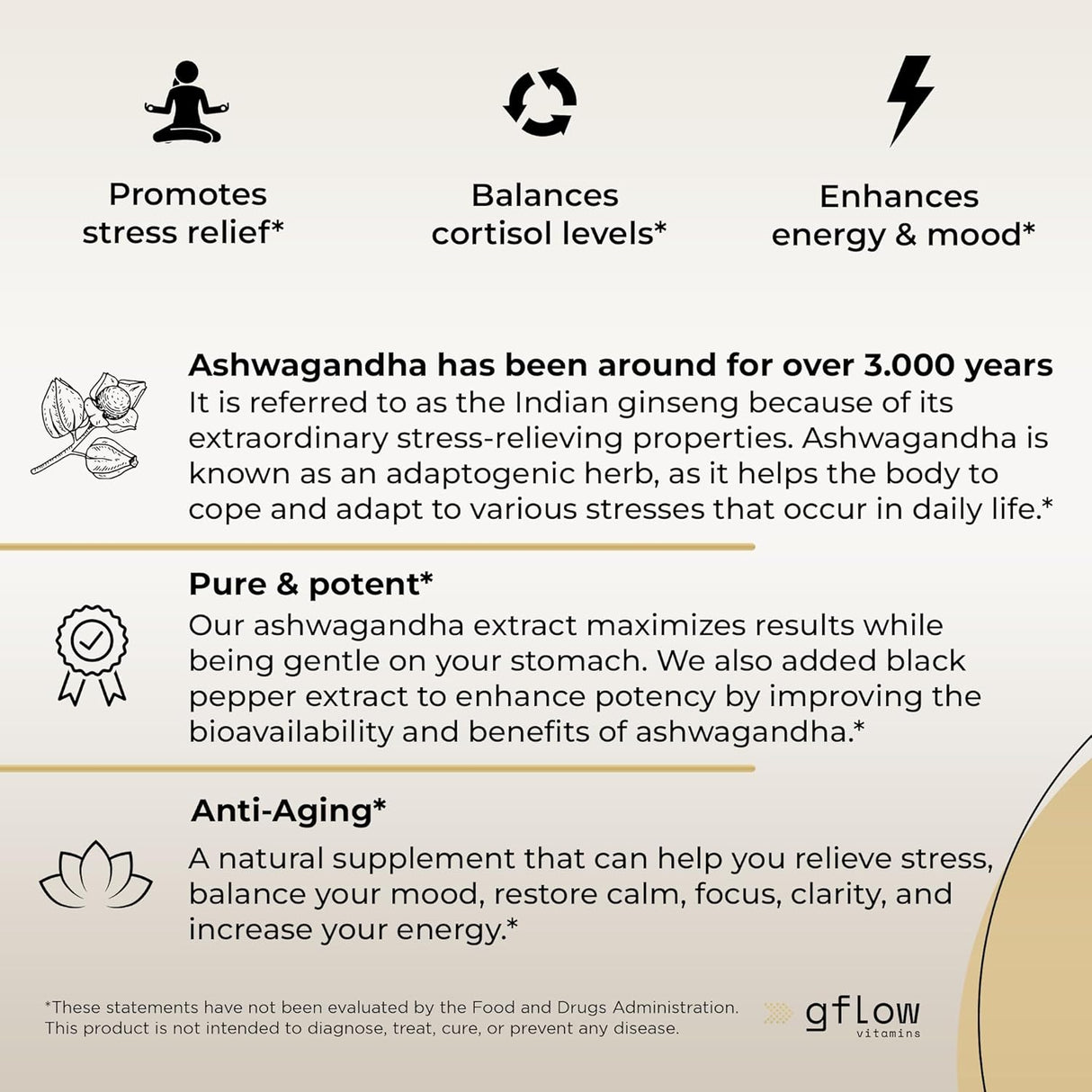 Suplementos de Ashwagandha, 6000mg, Vegano, Energía, USA