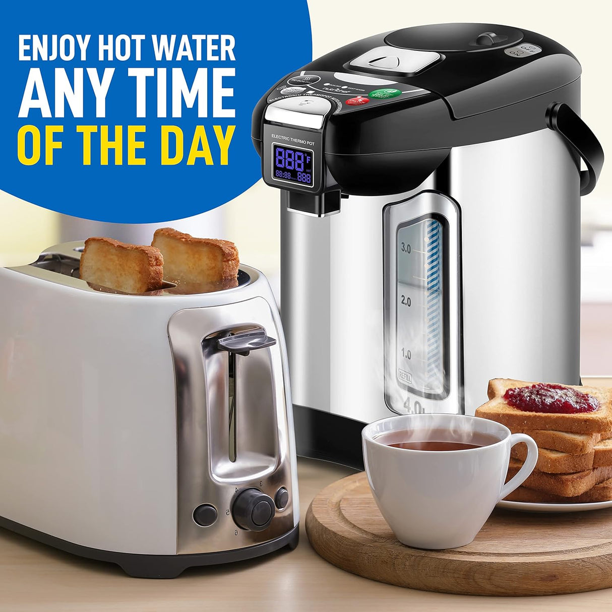 Hervidores eléctrico de agua digital 4 l/4.23cuartos NCHUD54