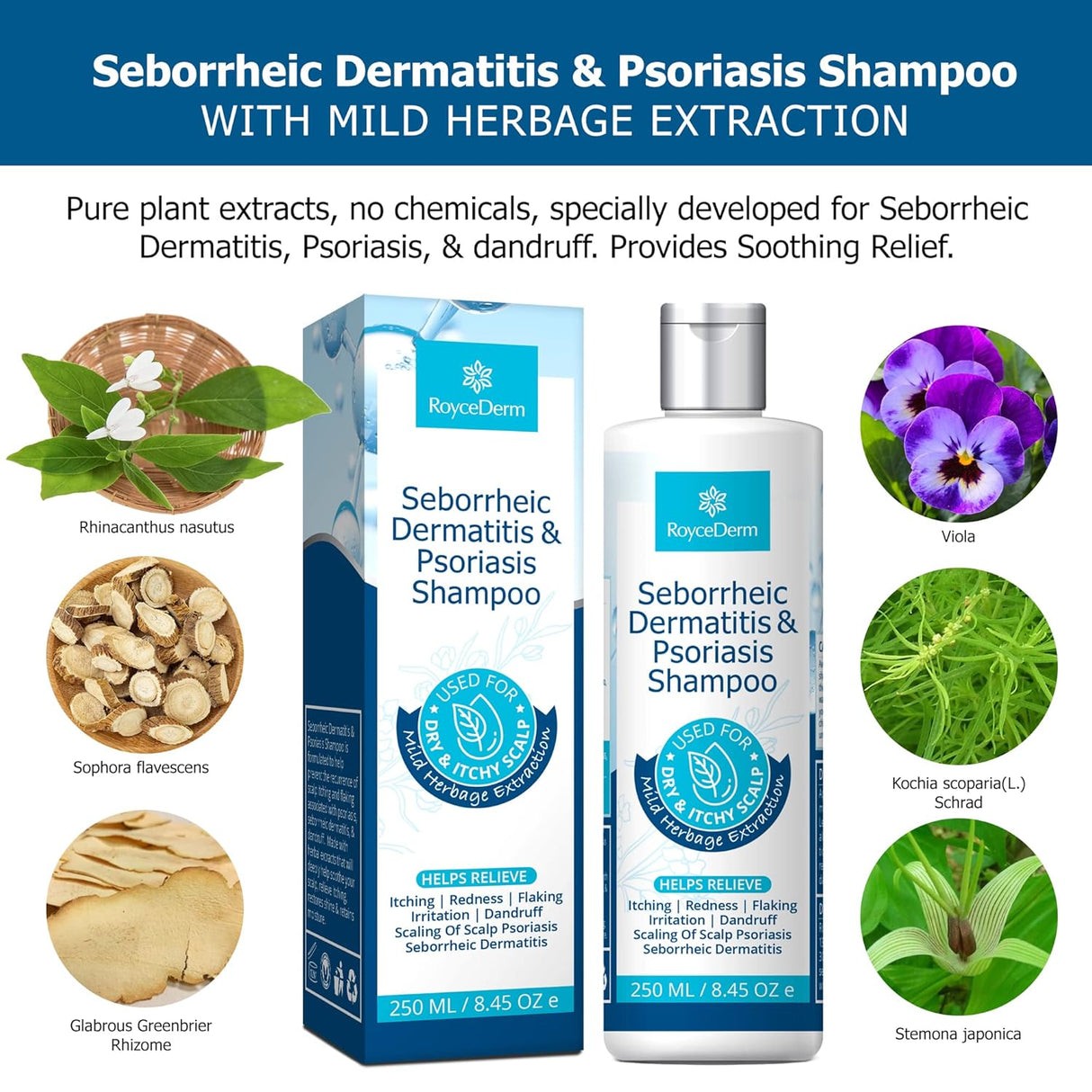 Roycederm Champú para la psoriasis para dermatitis