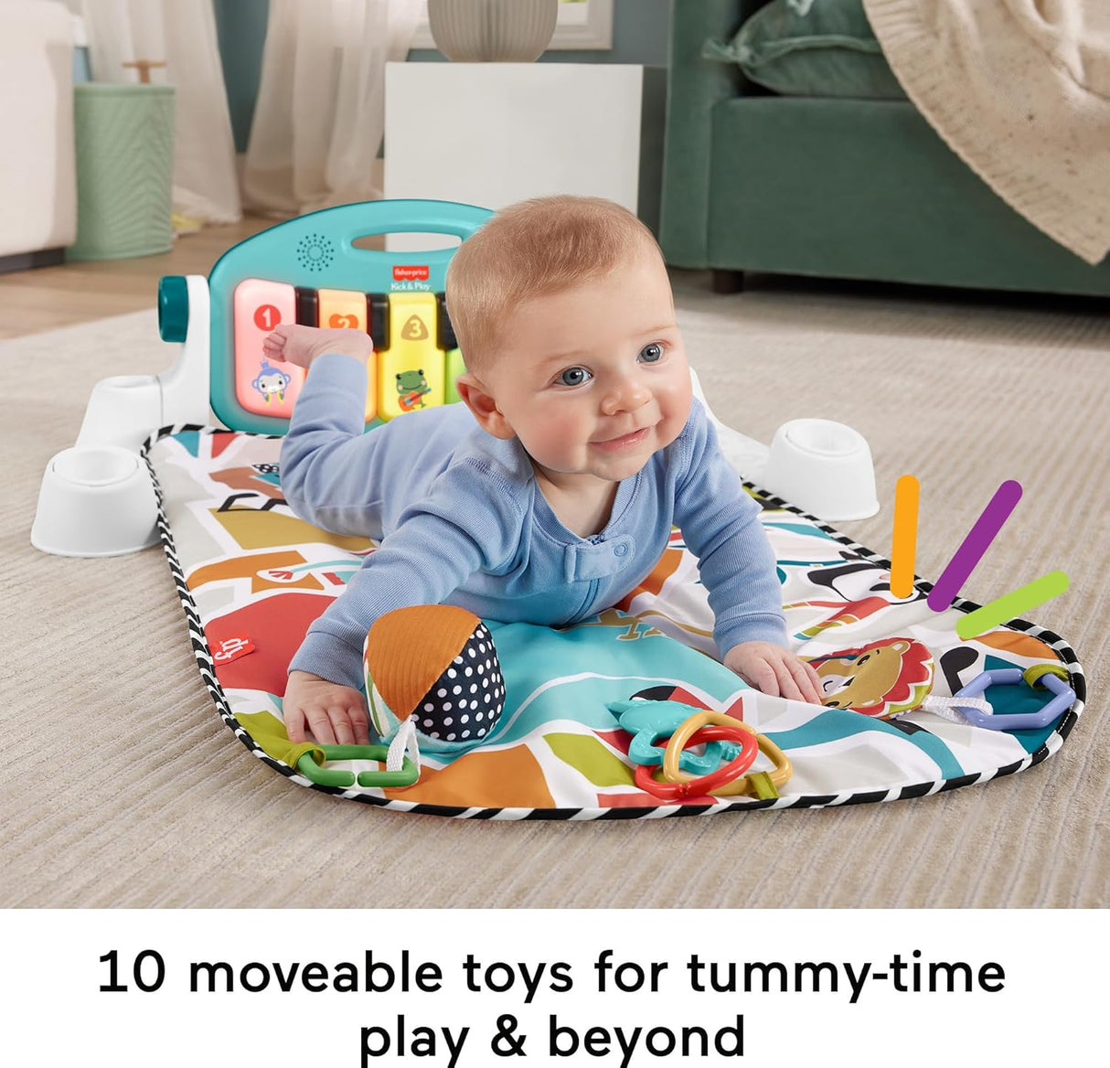 Gimnasio Musical Fisher-Price Kick & Play para Bebés 0+ Meses