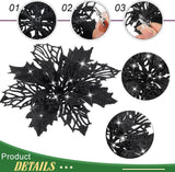 24 Piezas Flores Artificiales Poinsettia Decoraciones Navidad