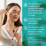 Aceite de Vitamina E 100% Puro, 15000 IU, con Aceite de Coco