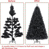 Árbol de Navidad Artificial de 6ft con 818 Puntas y Base Plegable