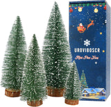 Mini Árboles de Navidad 4 Pcs, Decoración, 9.9/7.9/5.9/3.9