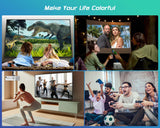 Proyector TMY 1080P WiFi y Bluetooth, Pantalla 100” Incluida