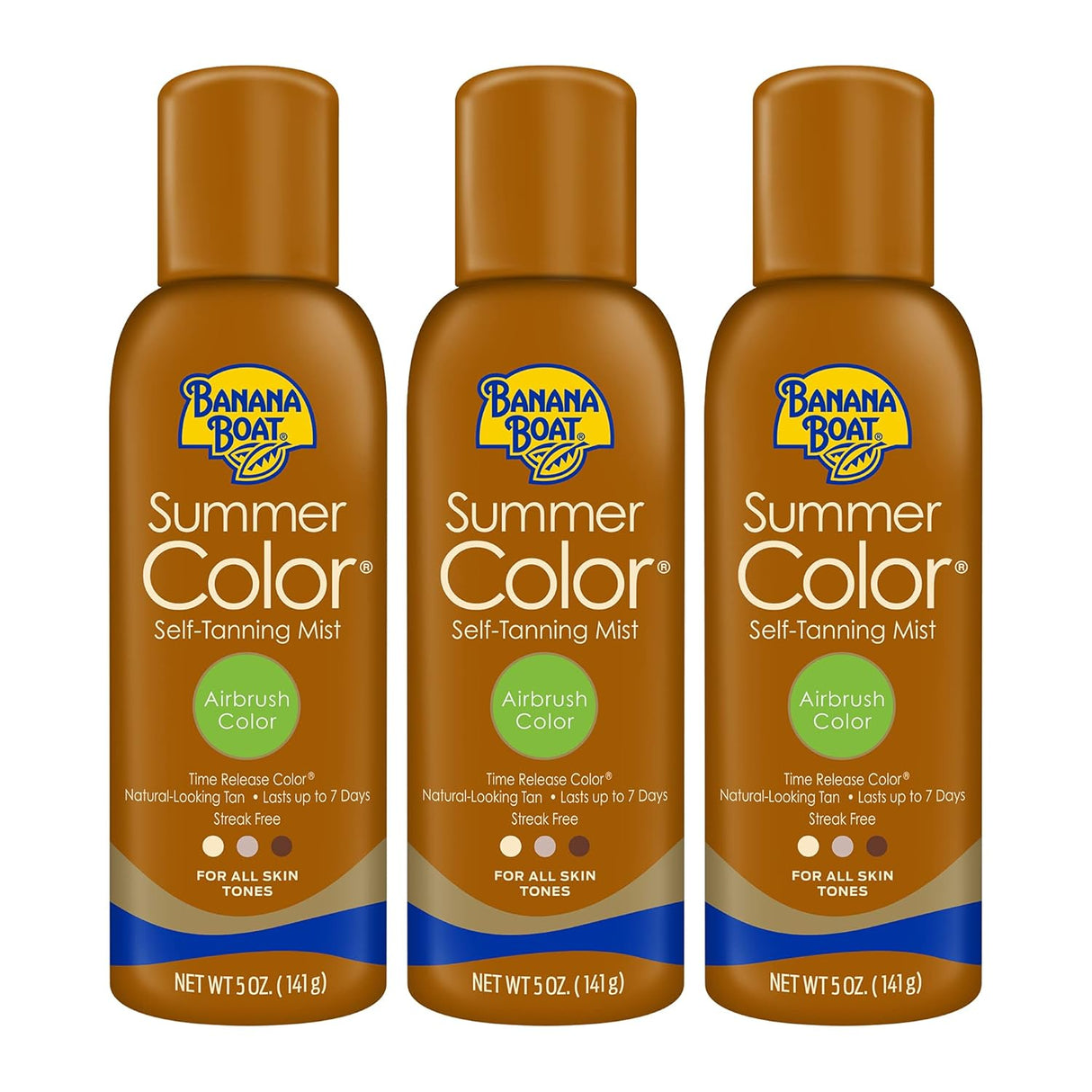 Pack de 3 aerógrafos de 5 Oz cada uno 10936 Banana Boat
