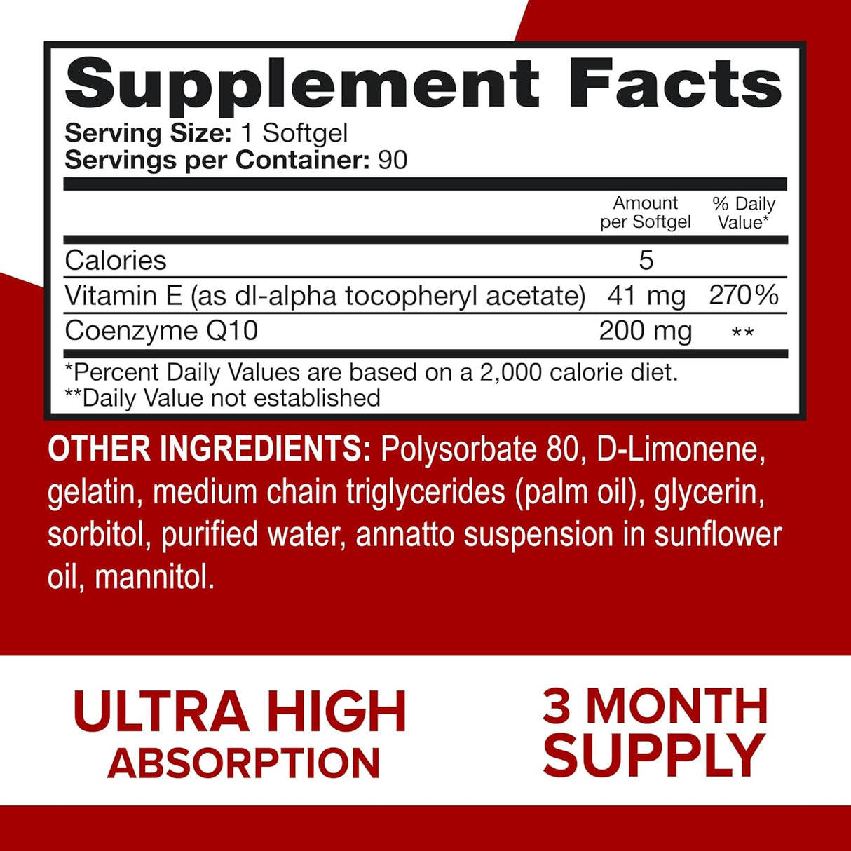 Qunol CoQ10 200mg Suplemento Antioxidante 90 cápsulas