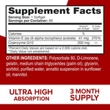 Qunol CoQ10 200mg Suplemento Antioxidante 90 cápsulas