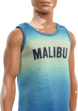 Muñeca Barbie Fashionistas Ken con Vitiligo, Malibu Tank, Shorts, #192