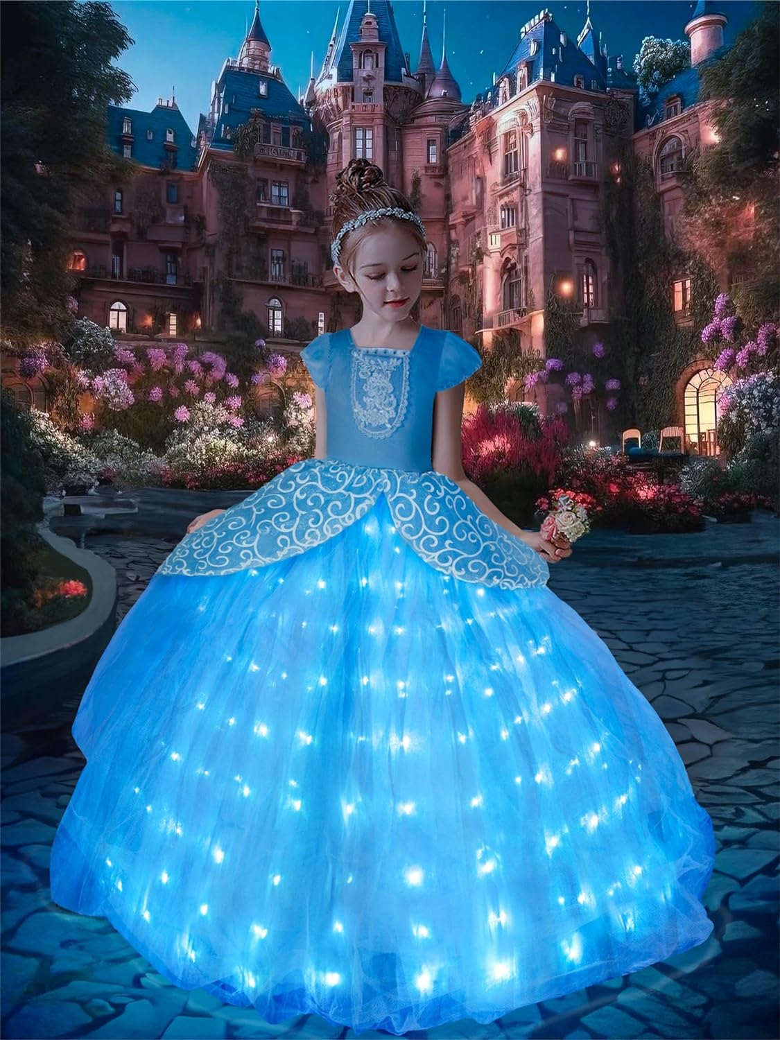 Disfraz de Princesa con Luces Niñas - Vestido Halloween Infantil