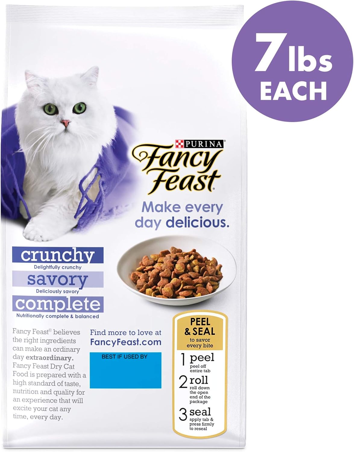 Alimento seco para gatos con pollo salado y pavo de 7 libras