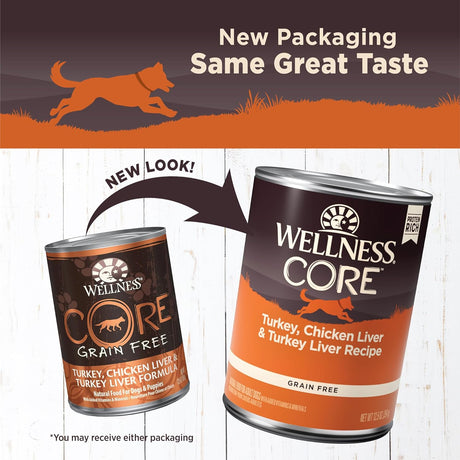 Alimento húmedo para perro natural sin granos Wellness Core