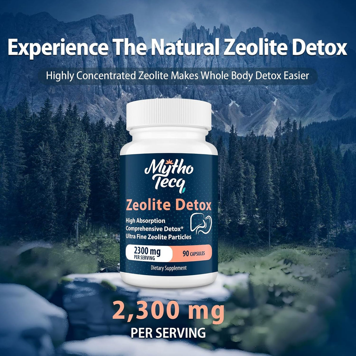 Zeolite Detox Capsules, 90, Absorbente, Limpieza Total