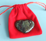 Corazón de cristal de 1.772 in, cristales curativos grandes