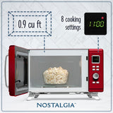Microondas Nostalgia 0.9 cu ft 900W 8 Programas de Cocina