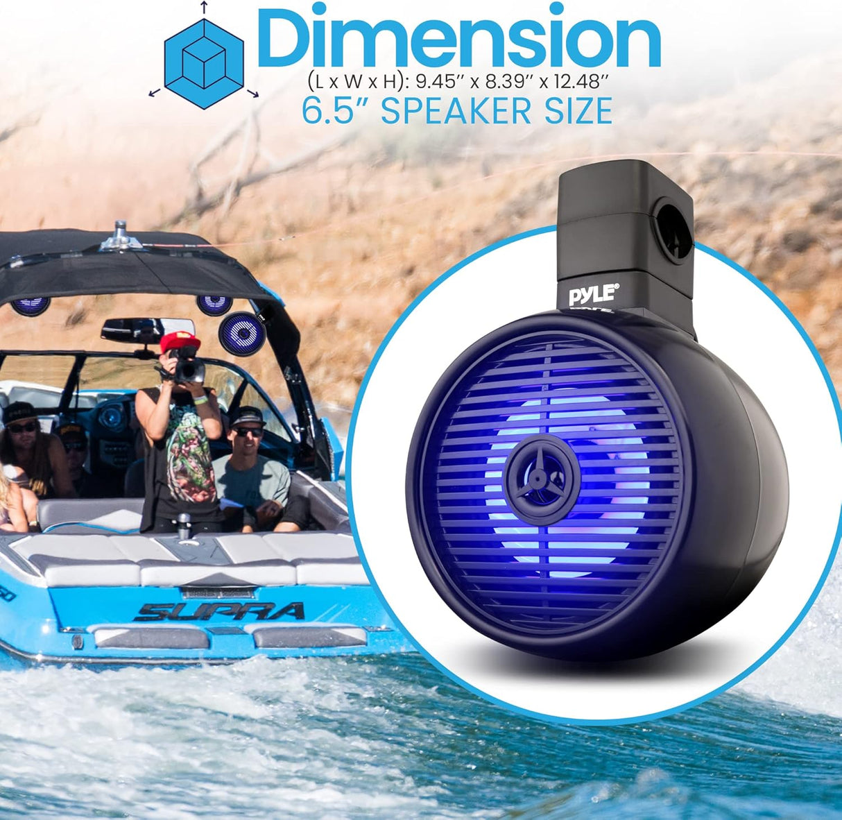 Parlantes todoterreno Bluetooth PYLE PLMRWKBT65BK