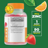 Suplemento Gomitas de zinc realistas para niños, 25 mg 90un