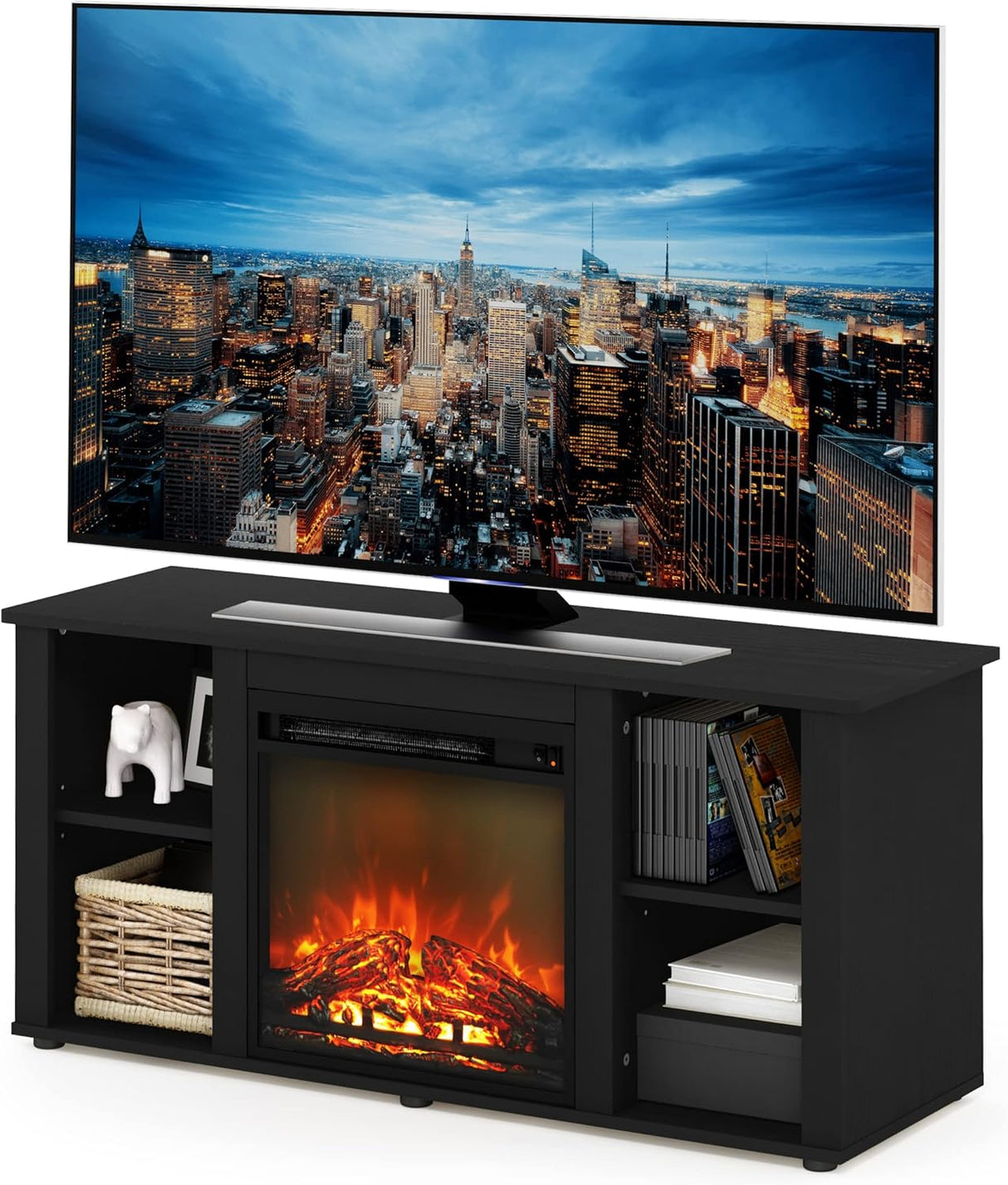 Soporte TV 55" con chimenea ajustable - Modelo Jensen