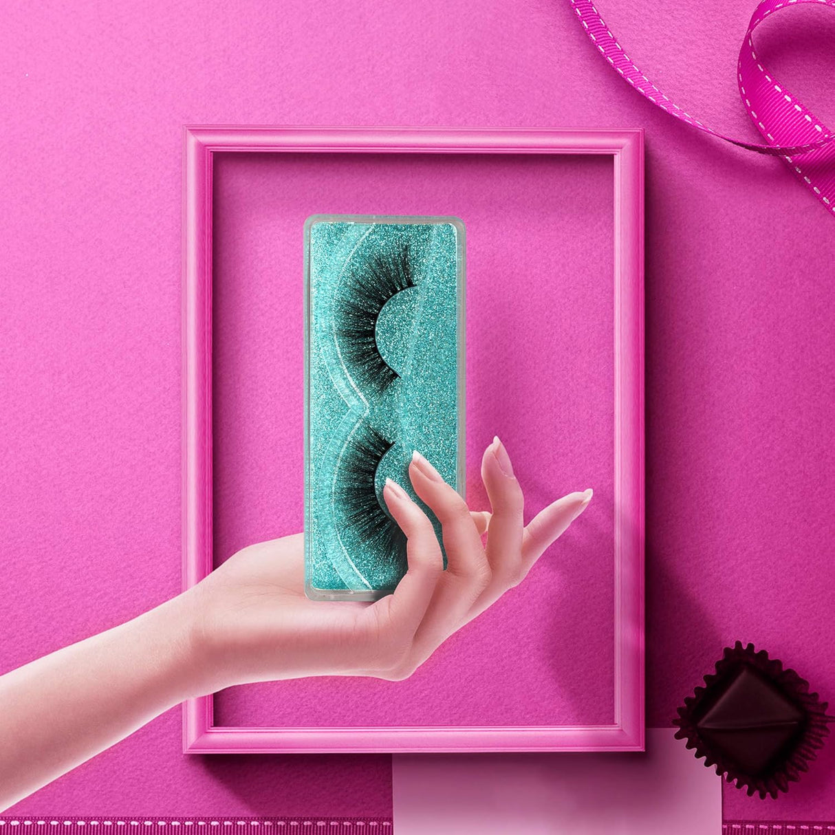 Pestañas Postizas naturales 3D de imitación de visón